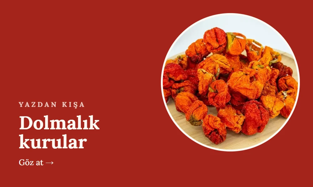 Tabakta dolmalık biber kurusu
